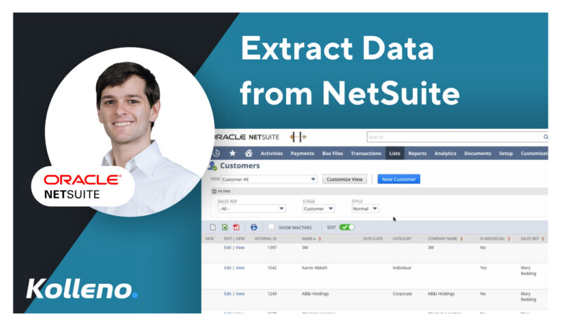 Extract Data from NetSuite