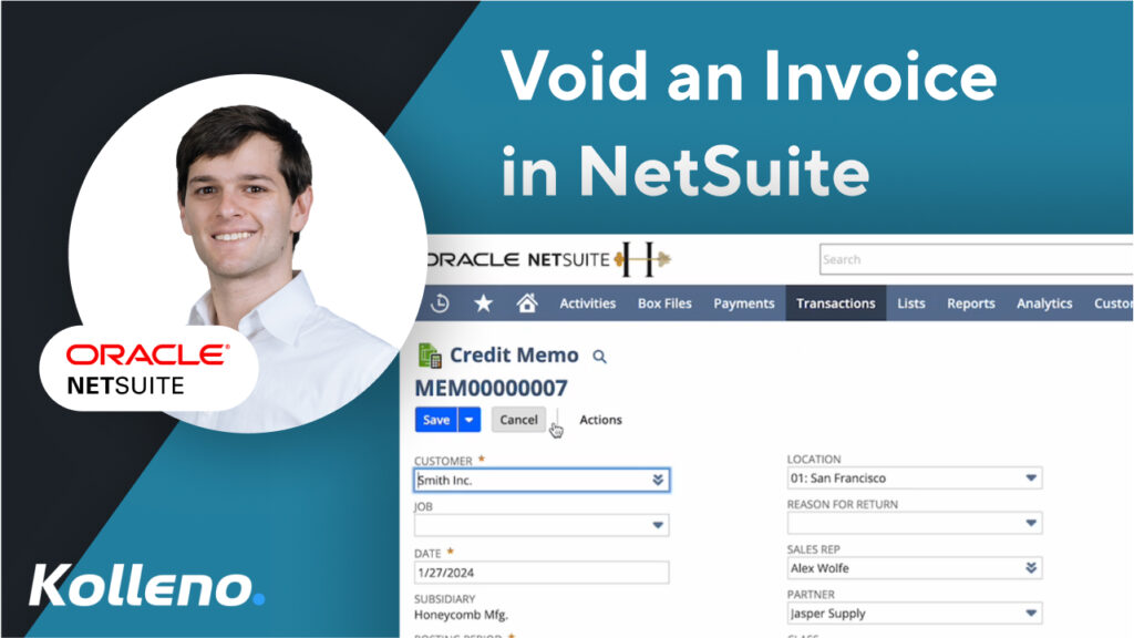 How void an Invoice in NetSuite