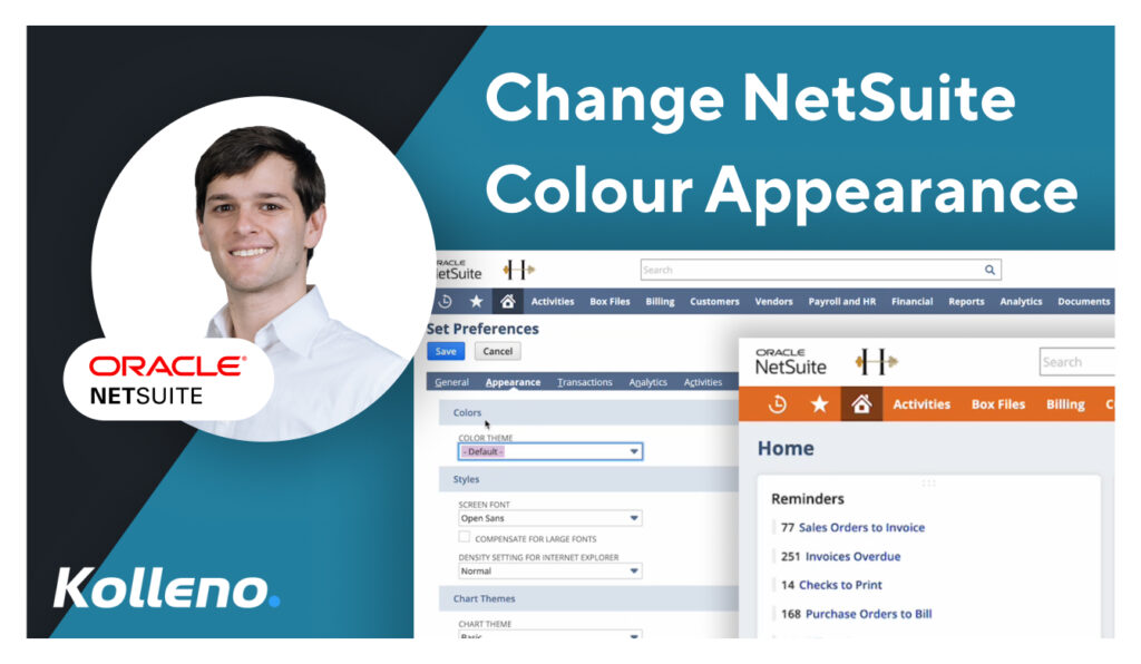 Change NetSuite colour appearance