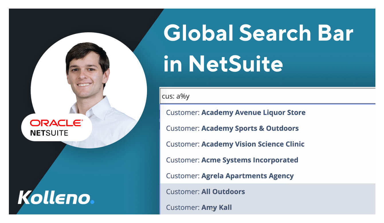 How To Use the NetSuite Global Search Bar?
