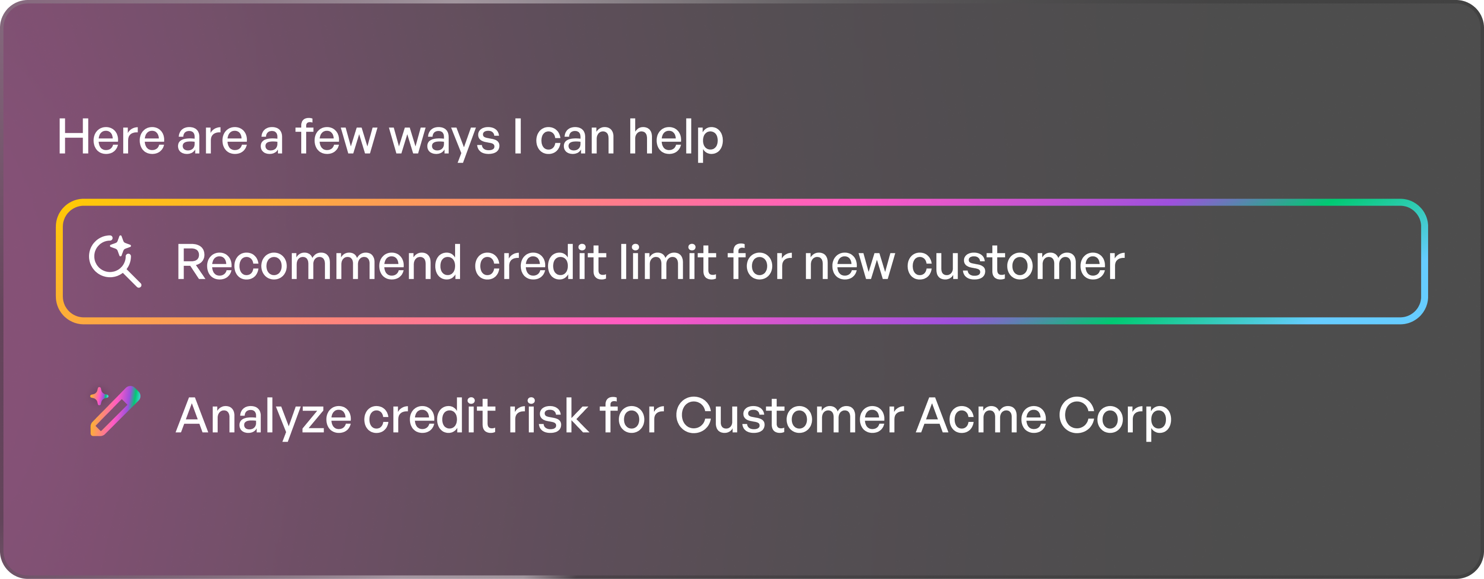 Tab Right Get instant credit insights for any customer